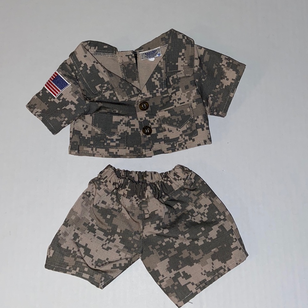 Build-A-Bear Camouflage US Military Uniform